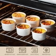 thumbnail image 4 of Porcelain Creme Brulee Ramekins Microwave Oven Safe Stackable Baking Souffle Bowls for Dessert 6 pack, 4 of 6