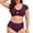 Purple, variant on Womens High Waisted Bikini Sets, Modest Tummy Control Swimsuits, 2 Piece Bathing Suits Mesh Swim Skirt