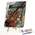 thumbnail image 2 of Cuadros Decorativos Lienzo pintura por números guitarra aceite pintado a mano dibujo Kit decoración del hogar Sywqhk Nuevos Originales, 2 of 9