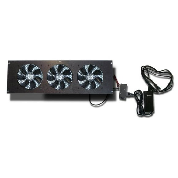 Coolerguys Pre-Set Thermal Controlled Cooling Kits for Cabinets, AV, and Components (Triple 120mm, Thermal Plastic)