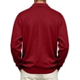 thumbnail image 4 of Long Sleeve Polo Shirt for Men Turn Down Collar Heavyweight Knit Polo Slim Fit Casual Shirts Soft Fabric, 4 of 6
