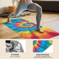thumbnail image 4 of Colorful Tie Dye Mandala Pattern Hot Yoga Mat Towel Non Slip for Hot Yoga - Quick-Drying Yoga Mat Cover with 4 Corner Pockets with Travel Bag - Hot Yoga Towel Non Slip 74"x26", 4 of 6