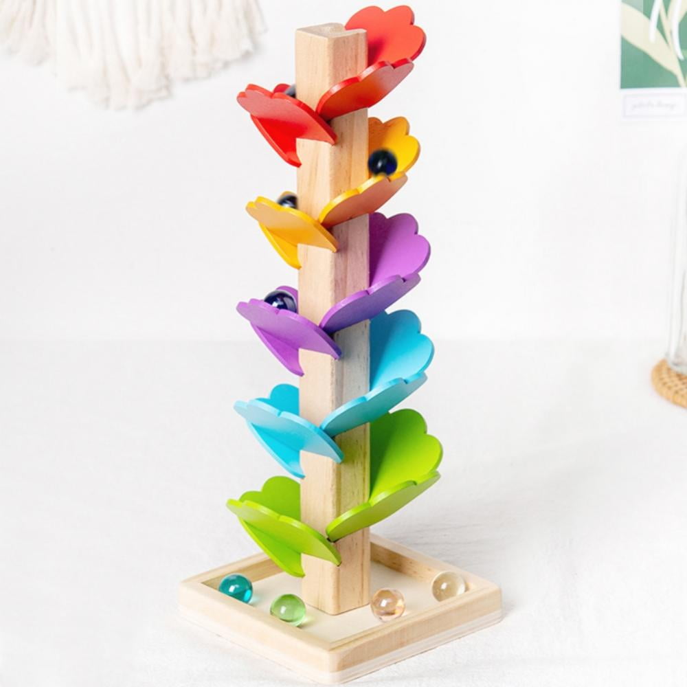 5 Layer Ball Drop and Roll Swirling Tower Baby Educational Stack Ramp Toy 