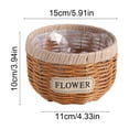 thumbnail image 2 of Sktrjpolfis Hand Woven Rattan Flower Basket Rustic Plastic Planter Pot for Home Garden Plant Decoration, 2 of 5