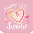 thumbnail image 4 of Inktastic Daddy's Little Sweetie with Pink Heart Cookie Boys or Girls Baby Bib, 4 of 4