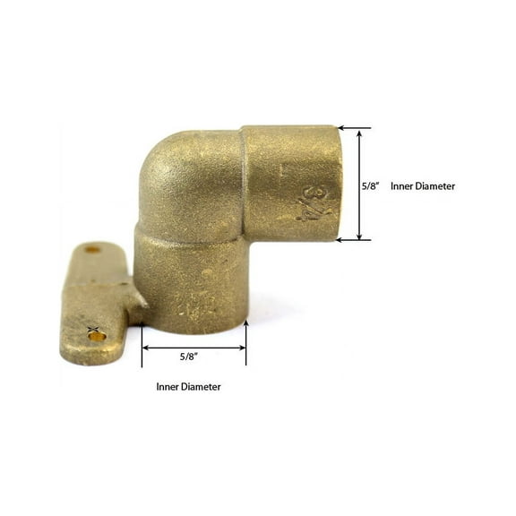Libra Supply Lead Free 1/2 inch 90-Degree Hy-Ear(Hy-Set) Elbow C x C, (Pack of 5pcs, click in for more size options)1/2'', 1/2-inch Brass Pipe Fitting Plumbing Supply
