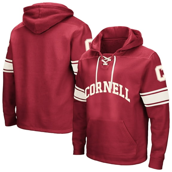 Men's Colosseum Red Cornell Big Red 2.0 Lace-Up Hoodie