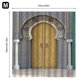 thumbnail image 5 of Bearachild Cortina de ducha de 2 piezas, arcos, detalles florales, cortina rústica lavable de poliéster Retro, casa de campo, baño, bañera, sala de Sombras de ventana METRO Bearachild HA010878-02, 5 of 6