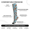 thumbnail image 3 of Lsque Funny Lobsters Pattern Sport Compression Socks for Men & Women 15-20 mmHg Knee High Nurse Pregnant Running Medical and Travel Athletic, 3 of 6