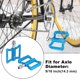 thumbnail image 2 of Ofertas Únicas 1 Par de Reposapiés Traseros de Aleación de Aluminio Pedales Planos Reposapiés Azules Ajuste para Ejes de 9/16 Pulgadas MTB Bicicleta, 2 of 7