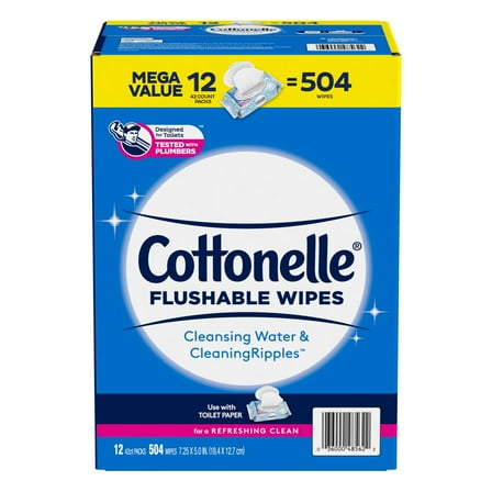 Cottonelle Fresh Care Flushable Wipes, One Size 504 Ct.