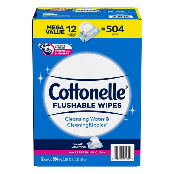 Cottonelle Fresh Care Flushable Wipes, One Size 504 Ct.