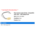thumbnail image 2 of Rear License Lamp Socket - Compatible with 1984 - 1985 Dodge D250, 2 of 2