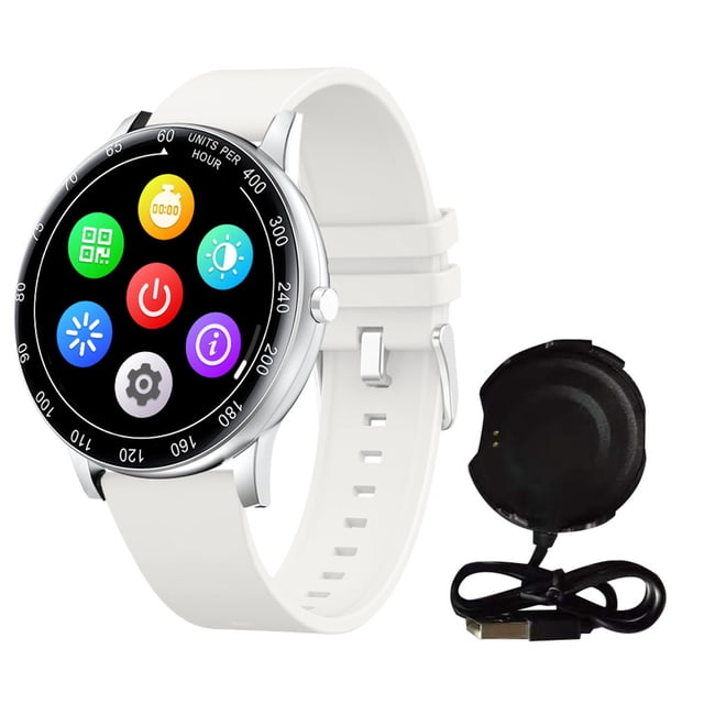 Reloj inteligente Pulsera multiesfera Rastreador de ejercicios Reloj inteligente de frecuencia cardíaca con pantalla de ciclo menstrual, Blanco Noticed EL002001-03