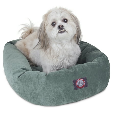 UPC: 0788995522553 | Majestic Pet | Villa Velvet Bagel Pet Bed For Dogs  Azure  Small