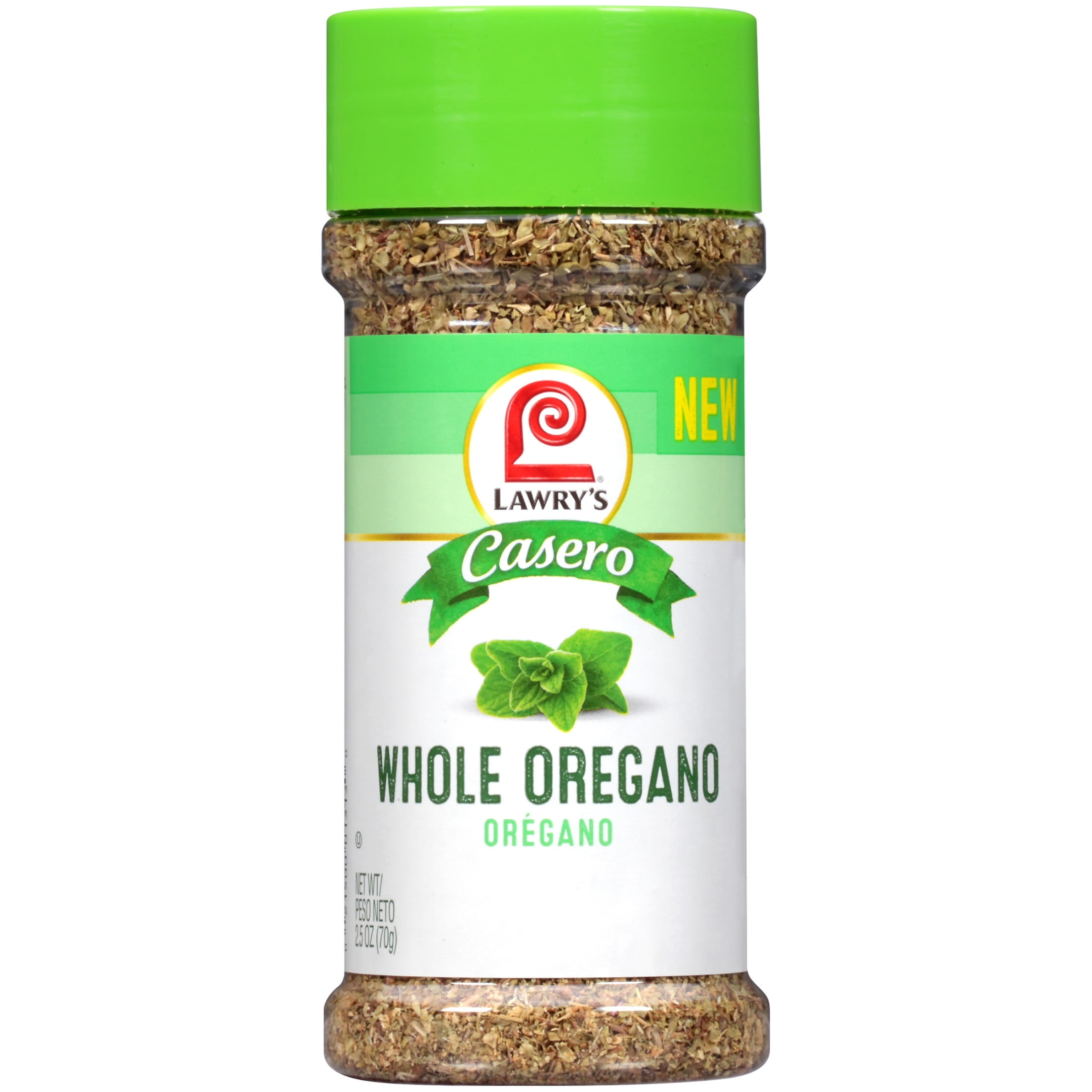 (2 pack) Lawry's Casero Kosher Whole Oregano, 2.5 oz Bottle