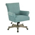 thumbnail image 1 of Pemberly Row Office Chair in Turquoise Fabric with Gray Wash Wood, 1 of 5