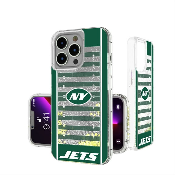 New York Jets iPhone Field Design Glitter Case