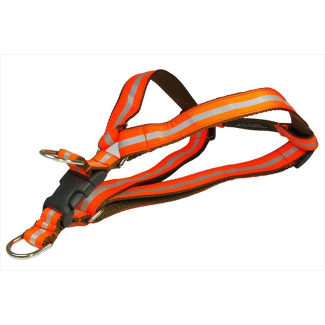 Reflective Dog Harness, Orange Medium