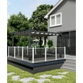thumbnail image 4 of Luku 10x13 Ft Aluminum Pergola, Outdoor Metal Pergola with Adjustable Canopy, Reinforced Frame Outdoor Shelter for Backyard, Garden and Deck, 4 of 7