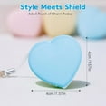 thumbnail image 3 of Microfiber Heart Screen Cleaner Blue Adhesive Phone Wipe for Camera Lens Eyeglasses and Tablet Decorative Portable Polishing Pad for Electronic Devices blue, 3 of 6