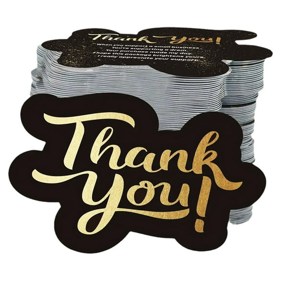 150Pcs Black Thank You Cards for Small Business, Elegant Appreciation Cards to Show Gratitude to All Your Customers