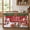 Red, variant on Sage Green Ombre Cabinet Curtain 35"Wx35"L, Dustproof Under Sink Skirt with Self Adhesive Tape, Modern Moire Geometric Abstract Cabinet Curtain Cover for Kitchen Sink, Bathroom Vanity, Laundry Room
