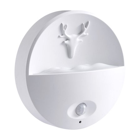 Wall-Mounted Motion Sensor Night Light Automatic On/Off Rechargeable ...
