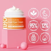 SeoulCeuticals Korean Snail Mucin Eye Cream - 97.5% Snail Filtrate K Beauty Anti Aging Under Eye Anti Wrinkle Eye Treatment Cream 0.5oz