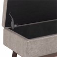 thumbnail image 3 of Simpli Home Owen 36" Faux Leather Storage Ottoman in Distressed Gray Taupe, 3 of 7