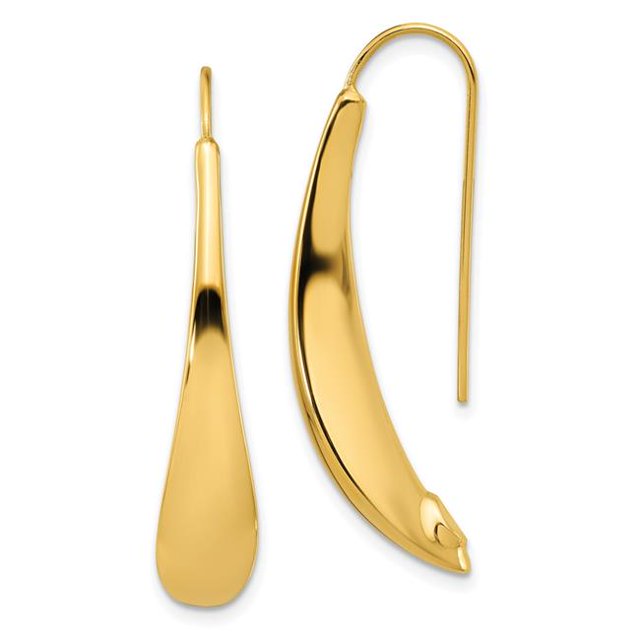 Quality Gold LE2194 Leslies 14K Yellow Gold Polished Threader Earrings