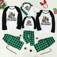 thumbnail image 5 of Younger Tree Family Matching Christmas Pajamas Set Letter Print Top Plaid Pants Loungewear Xmas Jammies Holiday Pjs Outfits for Men M, 5 of 8