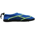 thumbnail image 3 of Norty Big Boy's Water Shoes Aqua Socks Surf Yoga Exercise Pool Beach Swim - RUNS 1 SIZE SMALL 41369-6B(M)US (Blue/Lime), 3 of 5