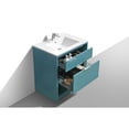 thumbnail image 4 of Kubebath NUDO 32″ Modern bathroom Vanity in Teal Green Finish, 4 of 7