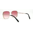 thumbnail image 2 of Womens Large Rectangular Metal Rim Designer Sunglasses Gold Pink, 2 of 4