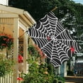 thumbnail image 3 of Black Halloween Spider Webs Fall Garden Flags 28"x40" Double Side,Small Yard Flags for Outside,Outdoor Fall Decor,Autumn Funny Garden Flag Yard Decoration, 3 of 5