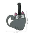 thumbnail image 2 of Unique Bargains 1 Pc Cat Pattern Luggage Tag for Travelling Deep Gray, 2 of 5