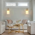 thumbnail image 5 of Jercoda 2 pack LED Battery Operated Wall Sconces with Remote Control, Linen Lamp with 15 Lighting Colors, Wireless Golden Lampshade Wall Light with 3 Modes for Bedroom, Living Room, Office, Hallway, 5 of 15
