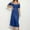 Blue, variant on Women's 2025 Summer Satin Midi Dress Off The Shoulder Wrap Ruched Wedding Guest Party Formal Prom Dresses Lost Ink Dresses Fitted Summer Dress for Women Semi Formal Dresses Deep V Dress Shirt Dress