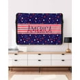 thumbnail image 5 of Independence Day Outdoor TV Cover 52 to 55 Inch Weatherproof, American Flag Red Blue Star Striped 600D Oxford TV Covers with Waterproof Zipper, Outside Flat TV Screen Protector Size 52"Wx19"Hx4.5"D, 5 of 7