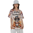 thumbnail image 4 of Happy Thanksgiving Chihuahua Welcome Thankful Fall Autumn Pumpkin Hawaiian Shirt Breathable Summer Unisex Merch Dog Lover Gifts Idea - 02021, 4 of 6
