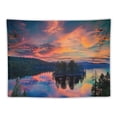 thumbnail image 5 of Orinice Sunset Trees Lake Tapestry Wall Hanging Unique Style Graphic Tapestries Home Wall Decor Art for Living Room Bedroom Apartment Farmhouse Dorm 40x30inch, 5 of 6