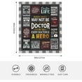 thumbnail image 5 of Doctor Appreciation Gifts - Doctor Gifts for Men - Unique Gifts for Doctors - Gifts for Doctors Male - National Doctor Appreciation Day Gift Ideas - Thank You Gift for Doctor Blanket 60"x50", 5 of 5
