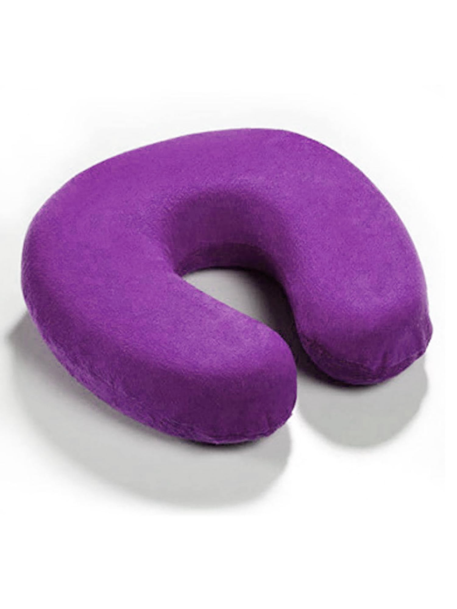 Micro Bead Travel Pillow Memory Foam U Shaped Neck Pillow Cushion for Plane  purple 