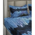 thumbnail image 2 of Ambesonne Blue Fitted & Top Sheet Set with Shams, Reed Cistern Cave, Blue, 2 of 4