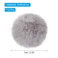 thumbnail image 2 of Uxcell Faux Fur Pom Poms for Hats, Fluffy Soft Fur Poms Balls, Grey 12 pack, 2 of 6