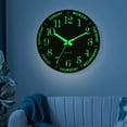 thumbnail image 4 of Autrinix Silent Wall Clock with Green Night Light, 11.81-Inch Modern Round Wall Clock, Battery Operated with Easy-to-Read Numbers for Bedroom, Kitchen, and Living Room, 4 of 11