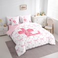 thumbnail image 3 of Homewish Letter Monogrammed L 7-Piece Twin Bedding Set - Kawaii Pink Bow Princess, 3 of 8