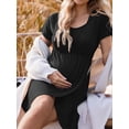 thumbnail image 2 of Avidlove Nursing Nightgowns 3 In 1 Maternity Gown Short Sleeve Breasfeeding Sleepwear Labor and Delivery Dress, 2 of 7
