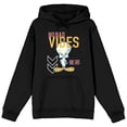 thumbnail image 5 of Looney Tunes Tweety Bird No Bad Vibes Men's Black Hooded Sweatshirt--6XL, 5 of 7